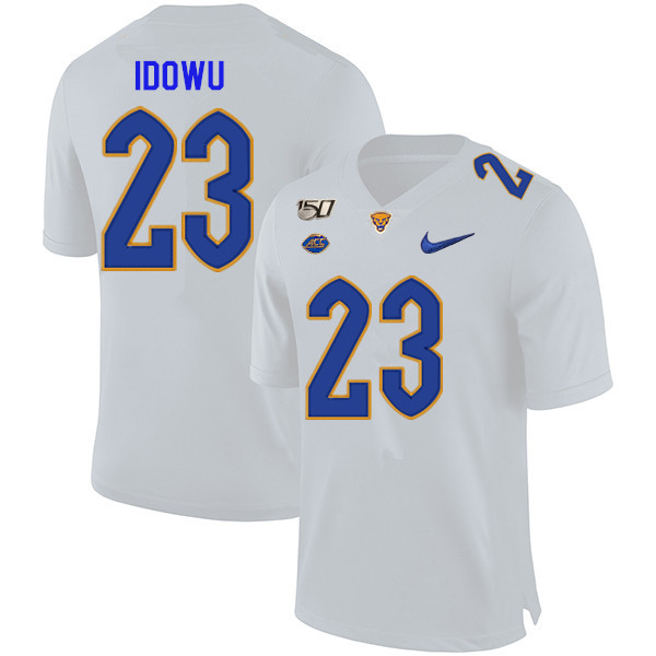 2019 Men #23 Oluwaseun Idowu Pitt Panthers College Football Jerseys Sale-White